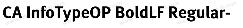 CA InfoTypeOP BoldLF Regular字体转换